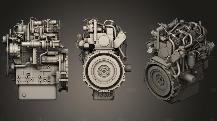 Diesel Engine stl model for CNC